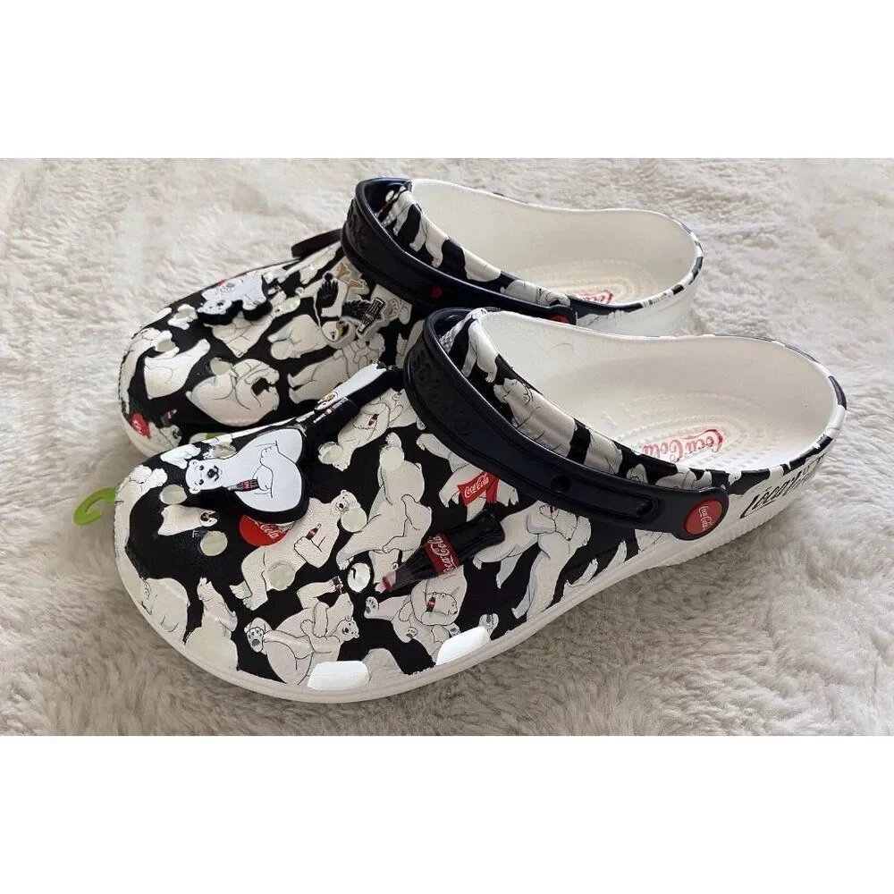 Crocs Coca-Cola Classic Polar Bear Clogs With Jibbitz 209314-100 Men’s Sz 13 NEW